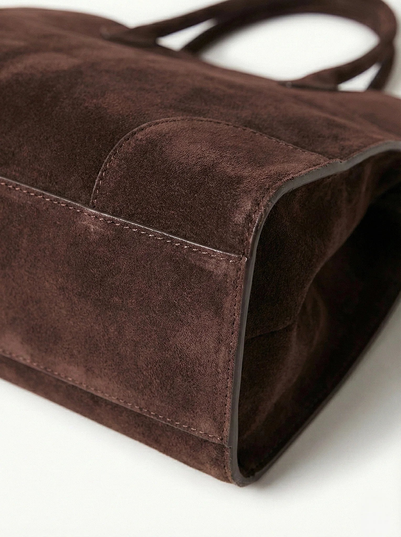 Large Tote Shoulder Bag with Spacious Interior - Henna Brown