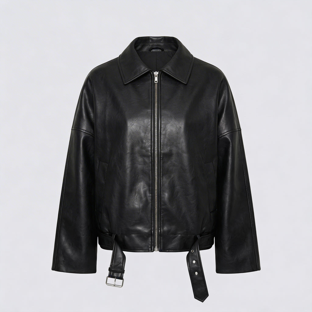 Black Vintage Leather Jacket