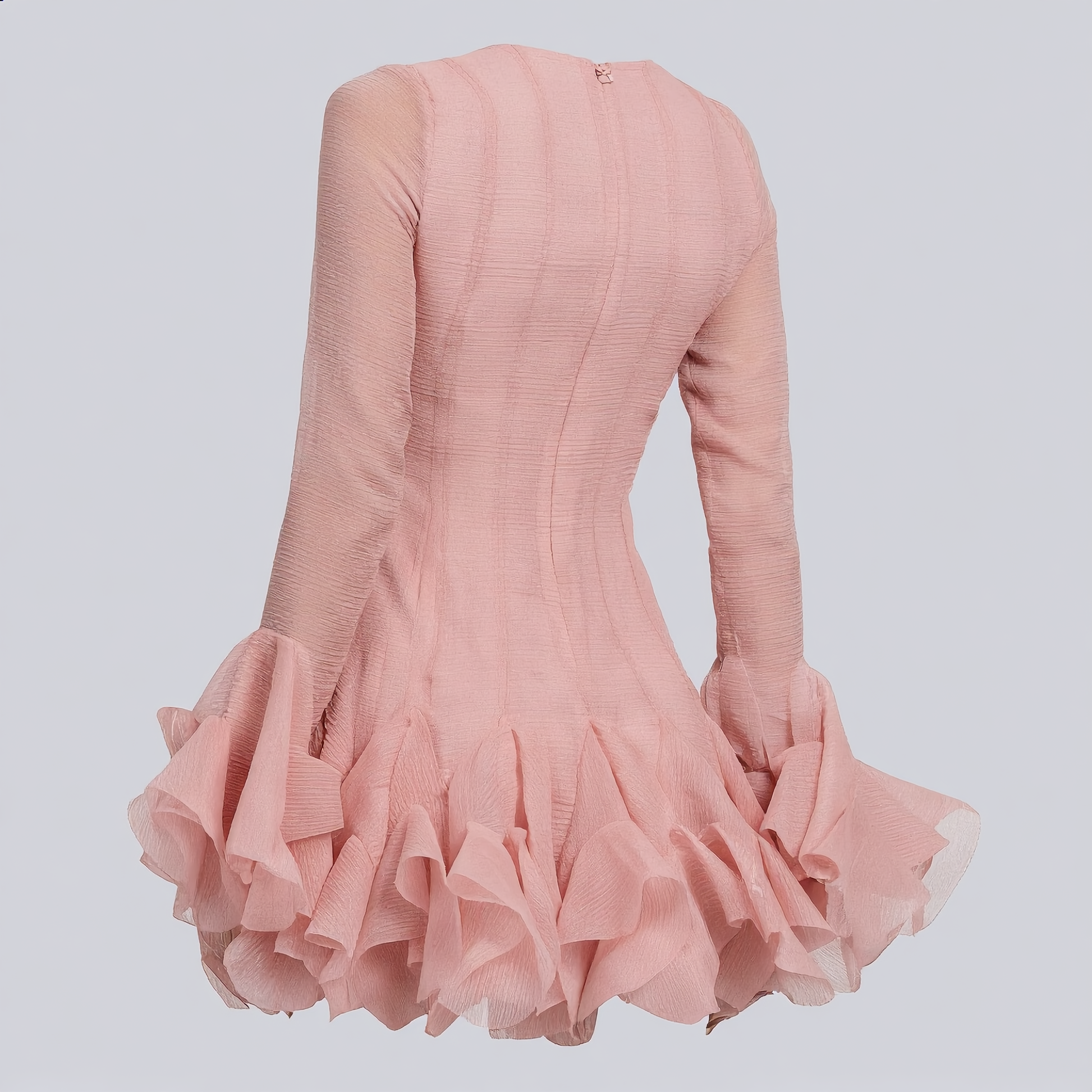 Pink Semi-Sheer Mini Dress