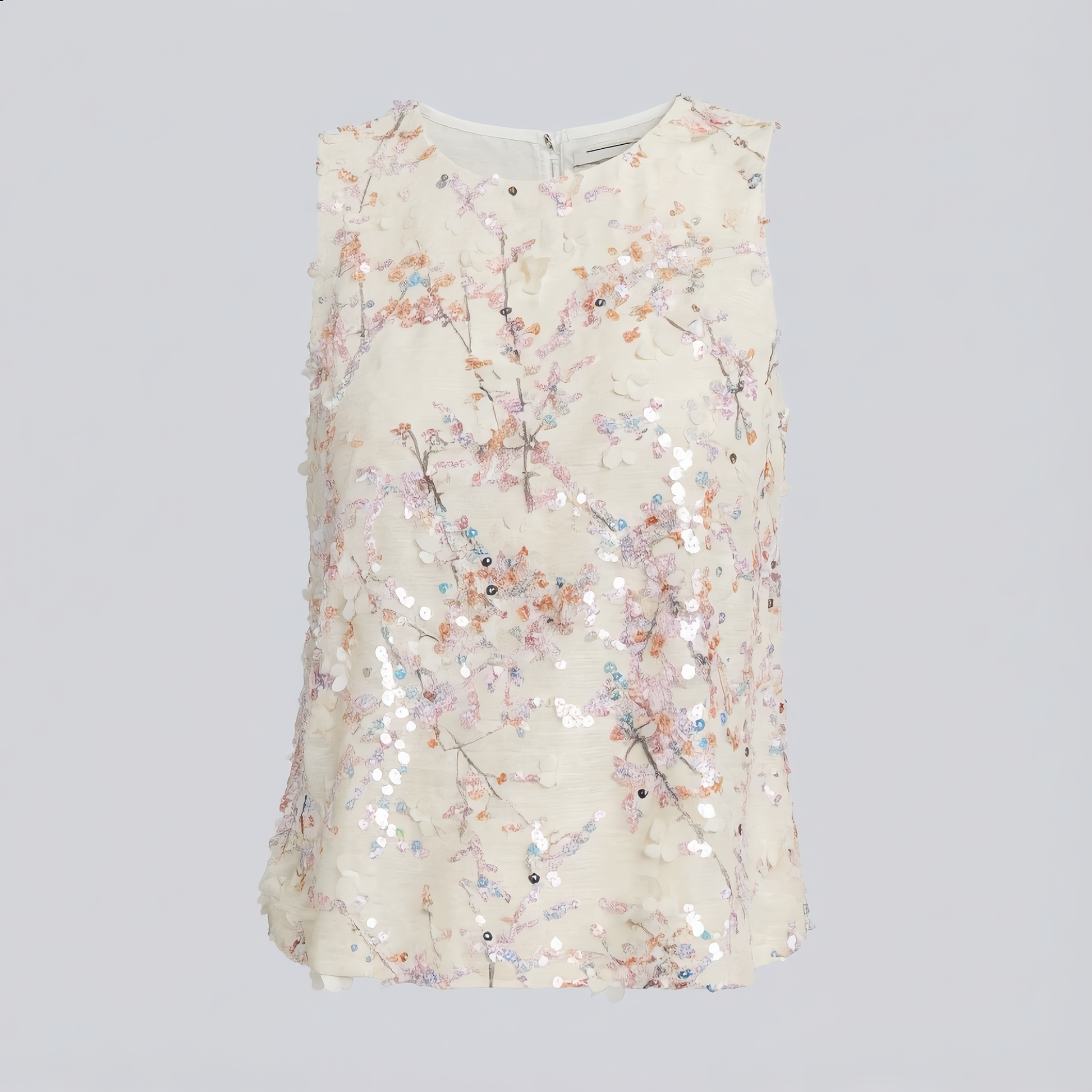 Floral Embroidery Sleeveless Vest