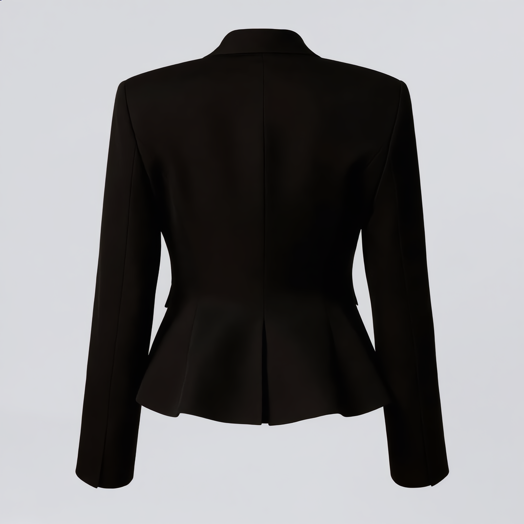 Black Lace Jacket with Pleated Skirt