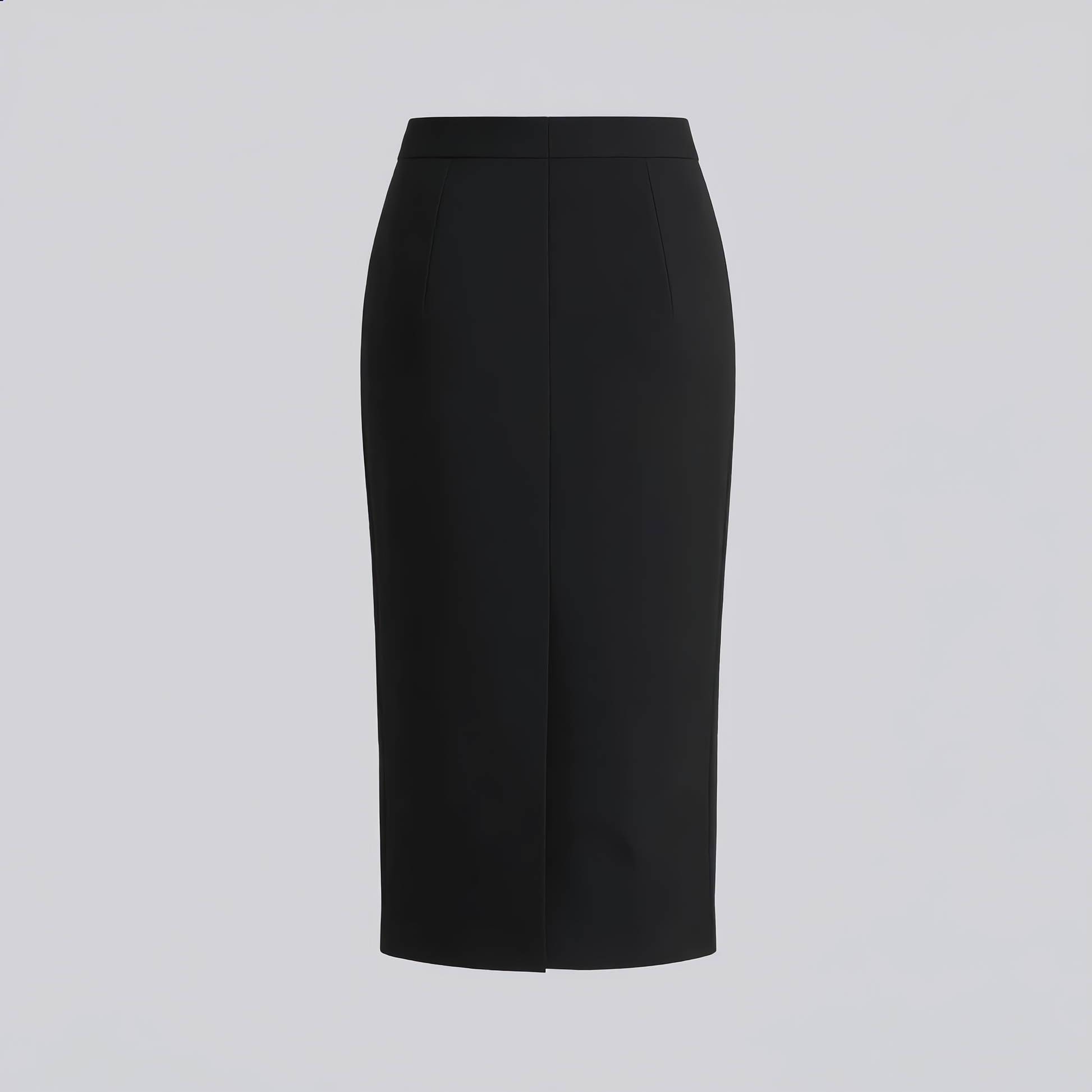 Black Colour Block Top and Pencil Skirt Set