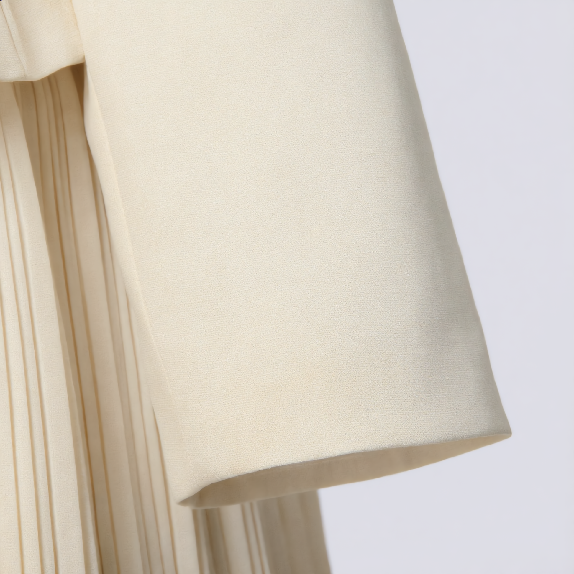 White Lace Embroidered Jacket & Pleated Skirt Set