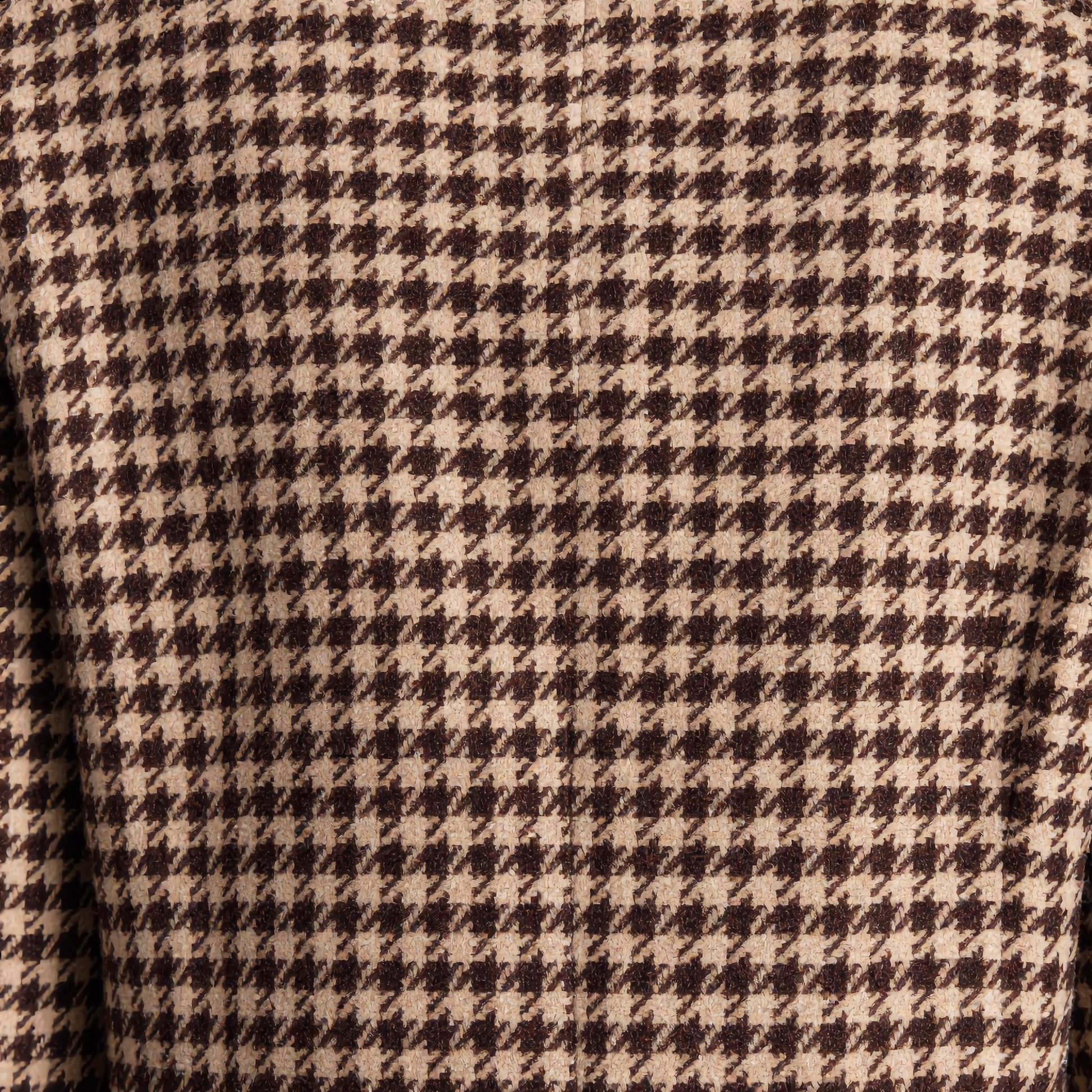 Classic Houndstooth Blazer with a Structured Belted Design