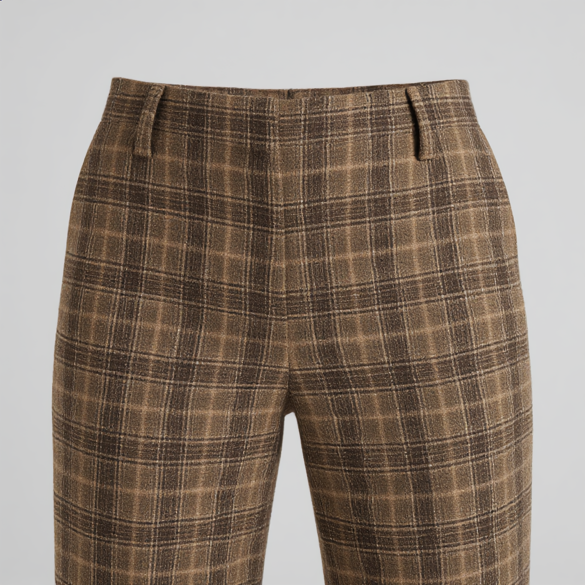 Cropped Trousers with Subtle Crystal Detail