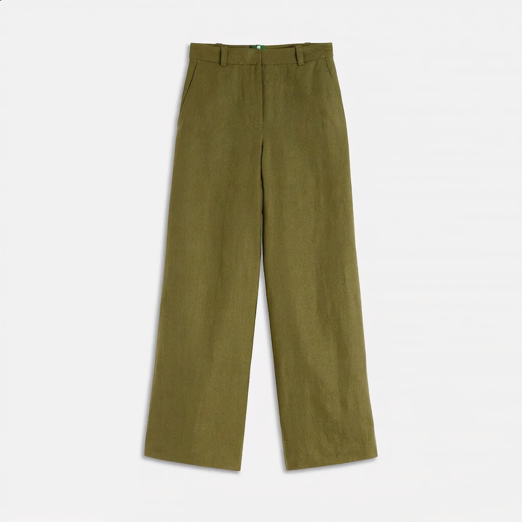 Green Tailored Trousers with a Flattering Fit