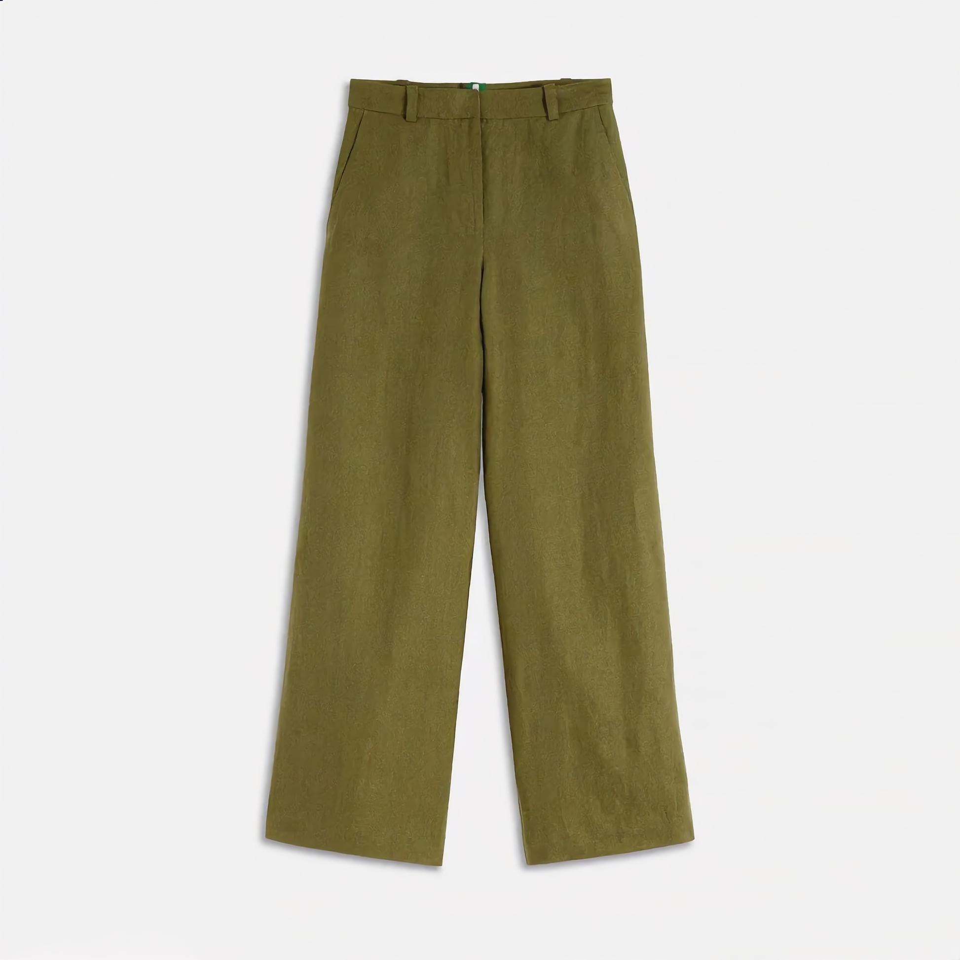 Green Tailored Trousers with a Flattering Fit